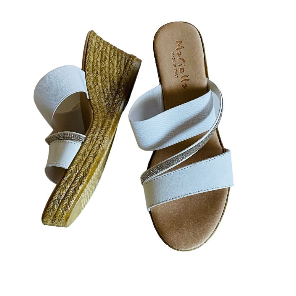 Mariella Made In Italy Wedge Slide In Sandal Dress Shoe​​​​​​​​​​​